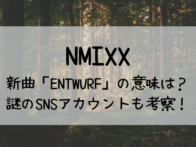 NMIXX 新曲 ENTWURF 意味